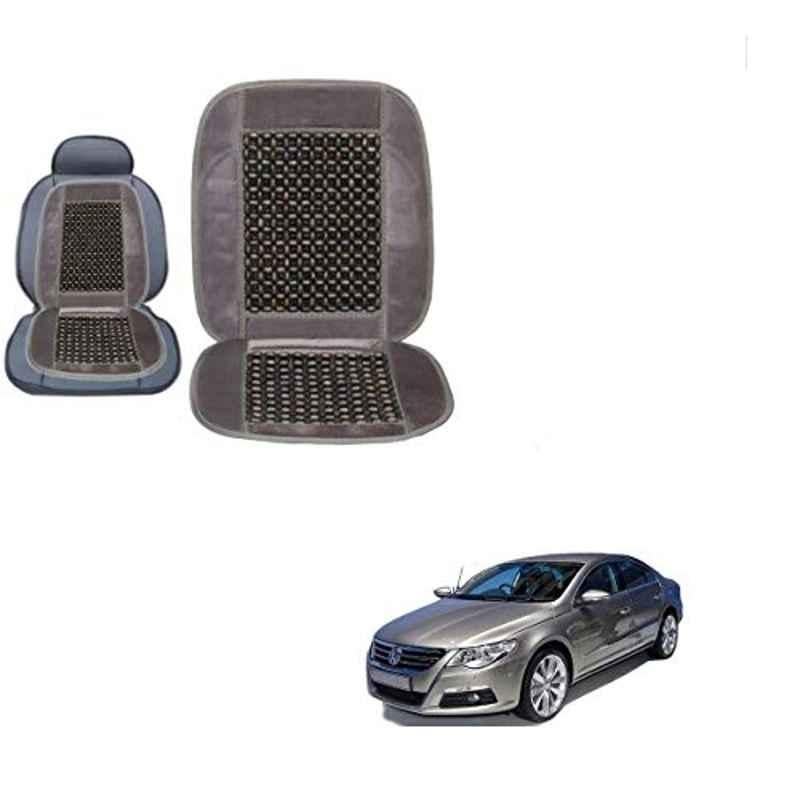 Kozdiko Wooden Bead Seat with Grey Velvet Border for Volkswagen Passat, KOZ-87297