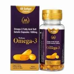 Medisum Biotech 60 Pcs 1000mg Softgel Gelatin Capsule for Supports Brain Function & Promotes Heart Health