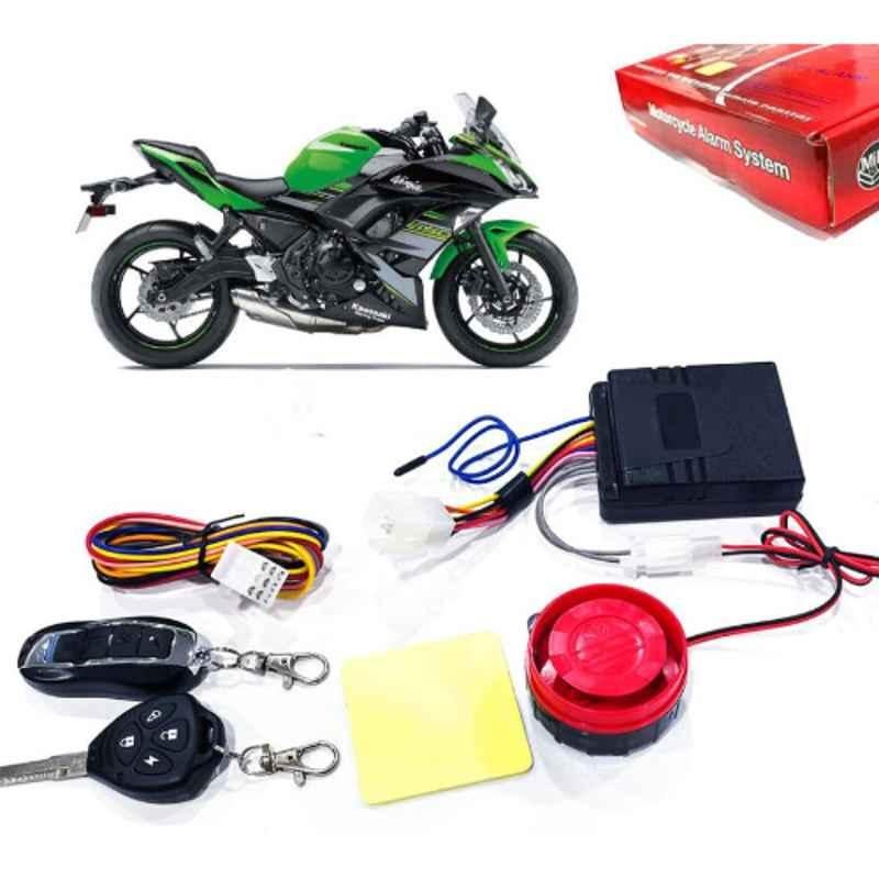 Auto Pearl 12V Black Two-Way Anti Theft Motorcycle Alarm Kit with 2 Pcs Remote for Ninja 650