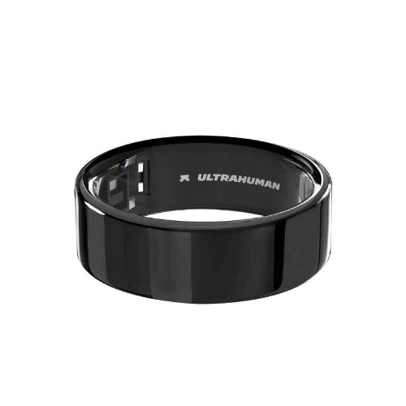 Ultrahuman Ring Air Titanium Aster Black Smart Ring Air for Sleep Tracking, Heart Rate Variability (HRV), Movement & Temperature Sensors, Size: 6