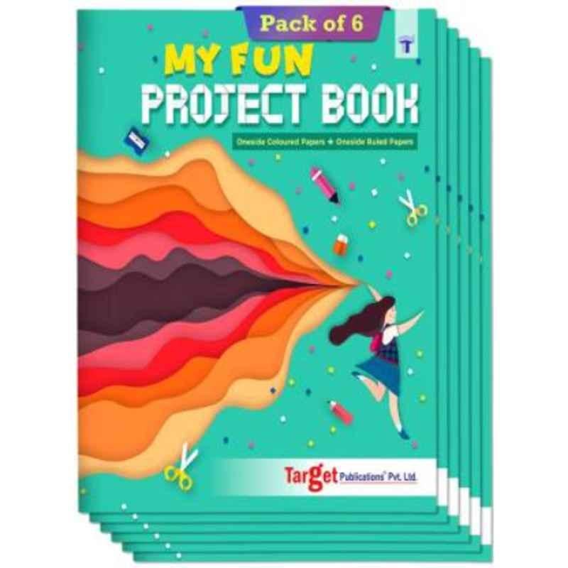 Target Publications A4 32 Pages Multicolour Ruled My Fun Project Book (Pack of 6)