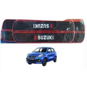 SureStrive 4 Pcs PVC & Rubber Black Car Door Sill Plate Set for Maruti Suzuki New Celerio All Model