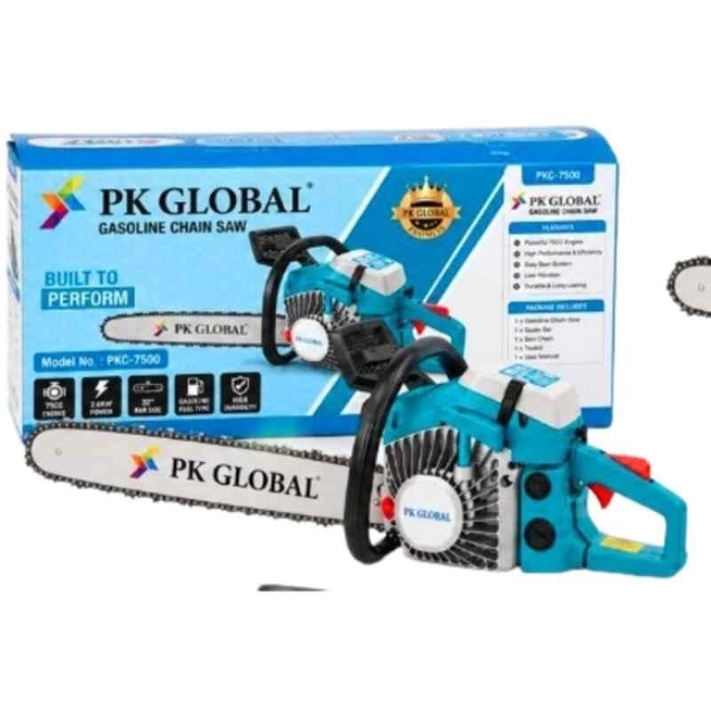 PK Global 22 inch 3.5HP 75cc 2 Stroke Petrol Operated Chainsaw, PKC-7500