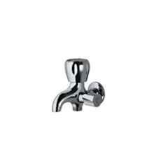 Jaquar Essco Brass Chrome Finish 2 Way Bib Cock with Wall Flange, SQT-512ANKN