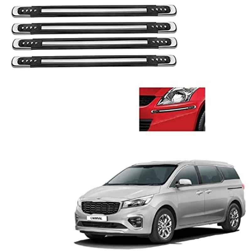 Kozdiko 4 Pcs Black Designer Car Bumper Protector Guard Set for Kia Carnival