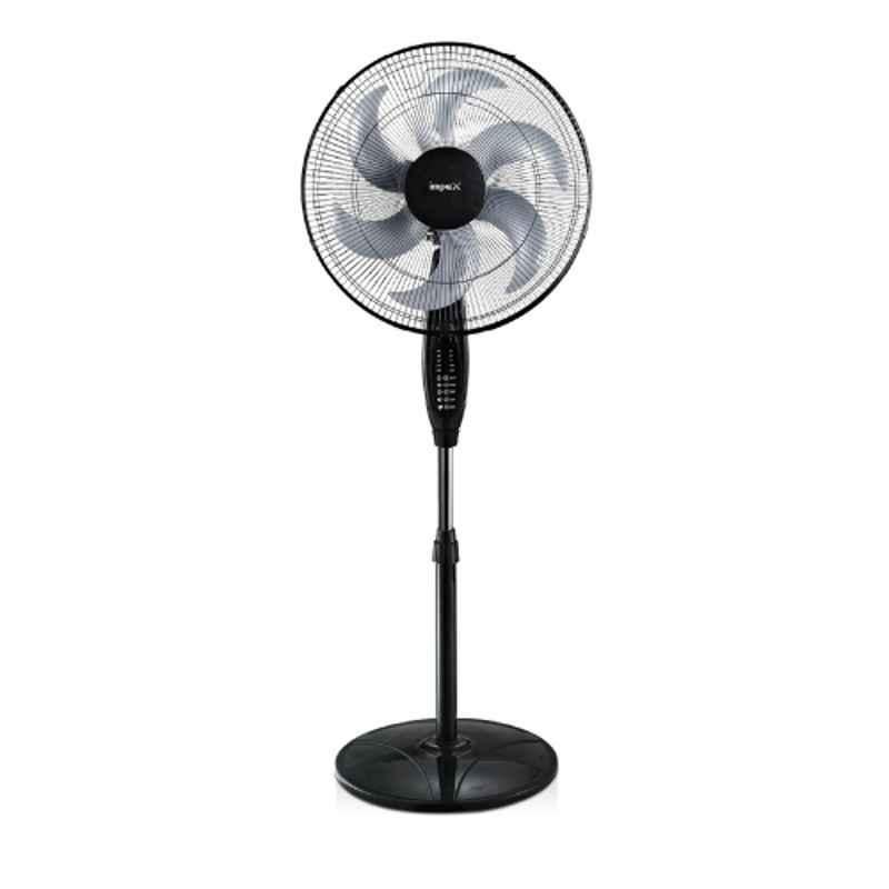 Impex 75W 16 inch Black Pedestal Fan, PF 7504