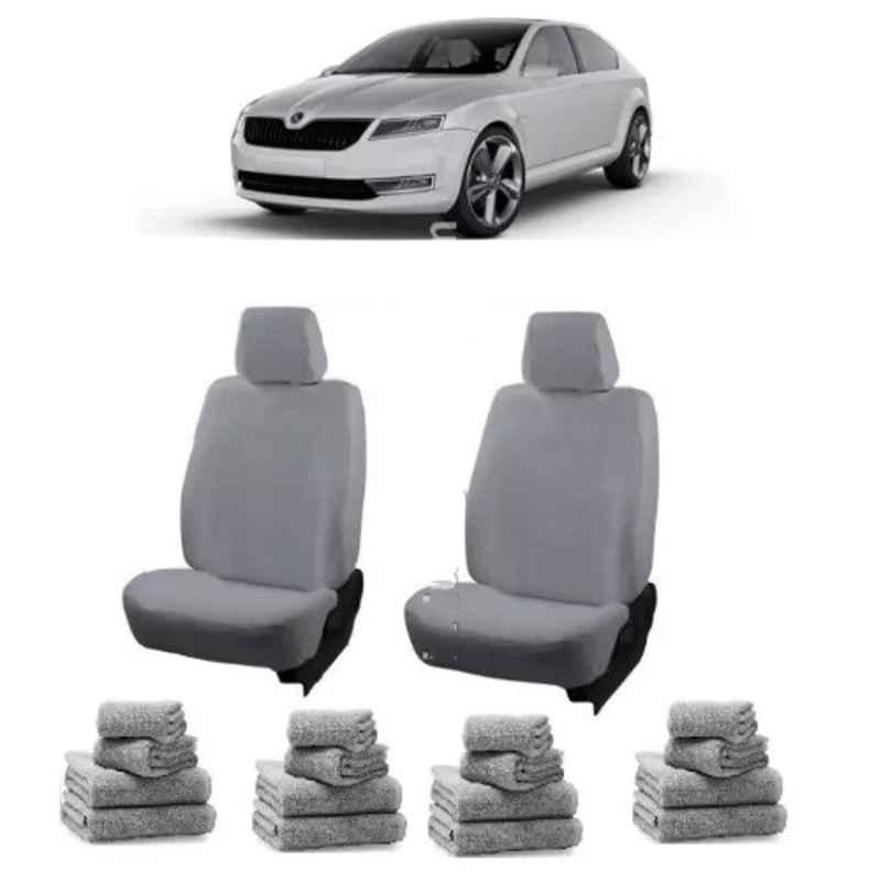 Oscar Grey Aut-Sn-4403 Towel 1 Pcs\\Set Skoda Laura Car Seat Cover
