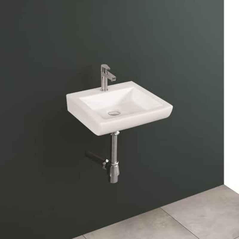 Uken Ceramic Wall Hung Table Top Premium Ceramic Wash Basin For Bathroom/Hotel/Washroom White Color ( Without Stand) (4)