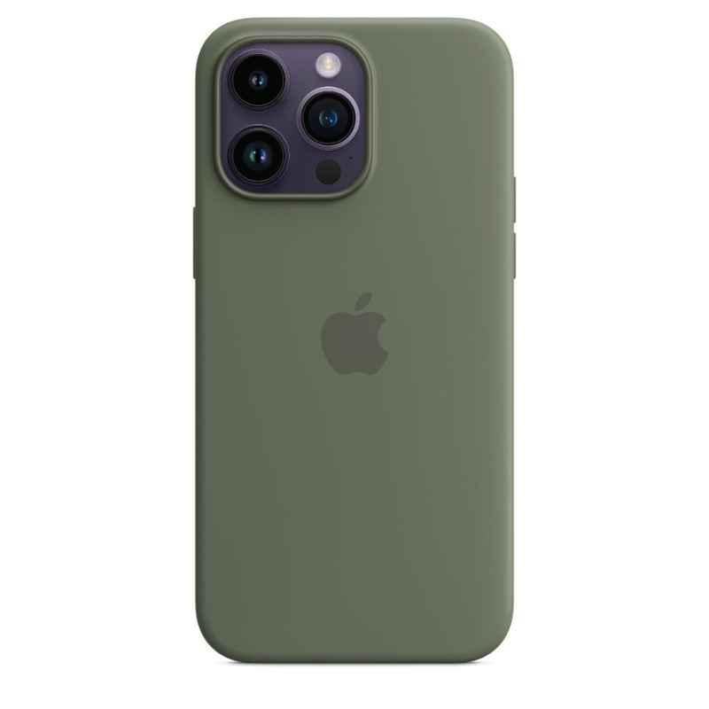 Apple iPhone 14 Pro Max Silicone Olive Back Case with MagSafe, MQUN3ZE/A