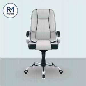 RM HOME Jessica PU Leather High Back Beige Executive Chair