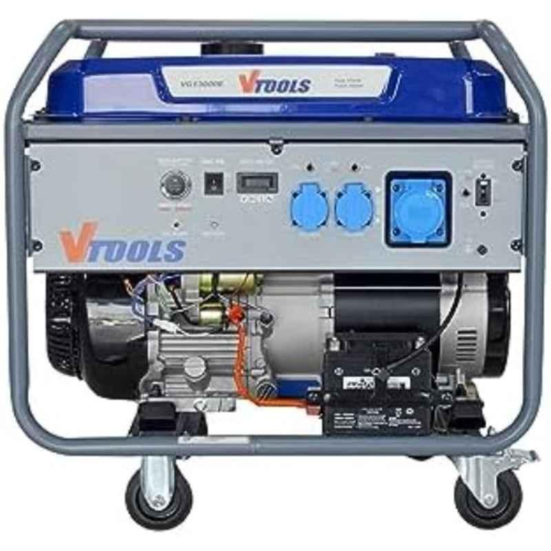 VTOOLS 9300W 36 Litre 4 Stroke High-Performance Gasoline Generator with 4 Wheels, VG13000E
