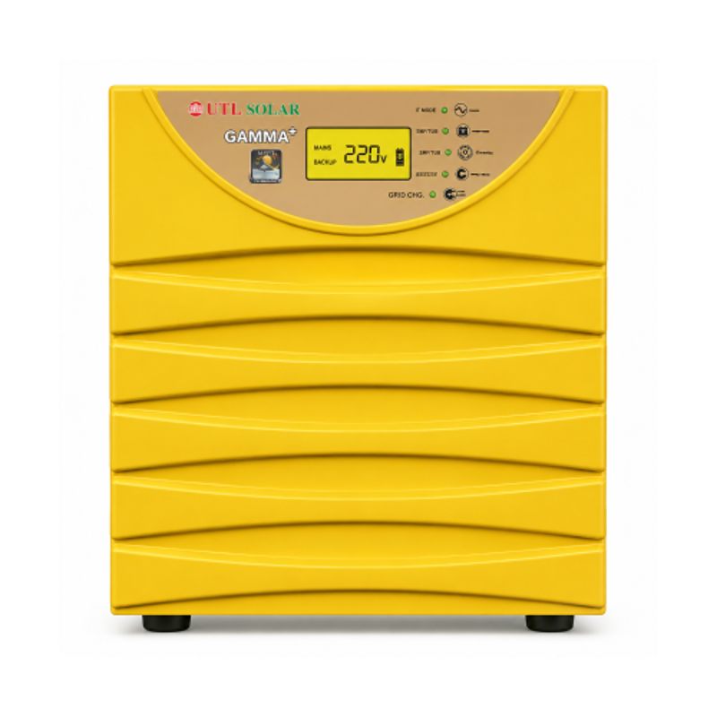 UTL Gamma+ 1400VA 12V Solar Hybrid Inverter with rMPPT Technology | Supports Solar Panel, Battery & Grid |3 Years Manufacturer Warranty High Efficiency