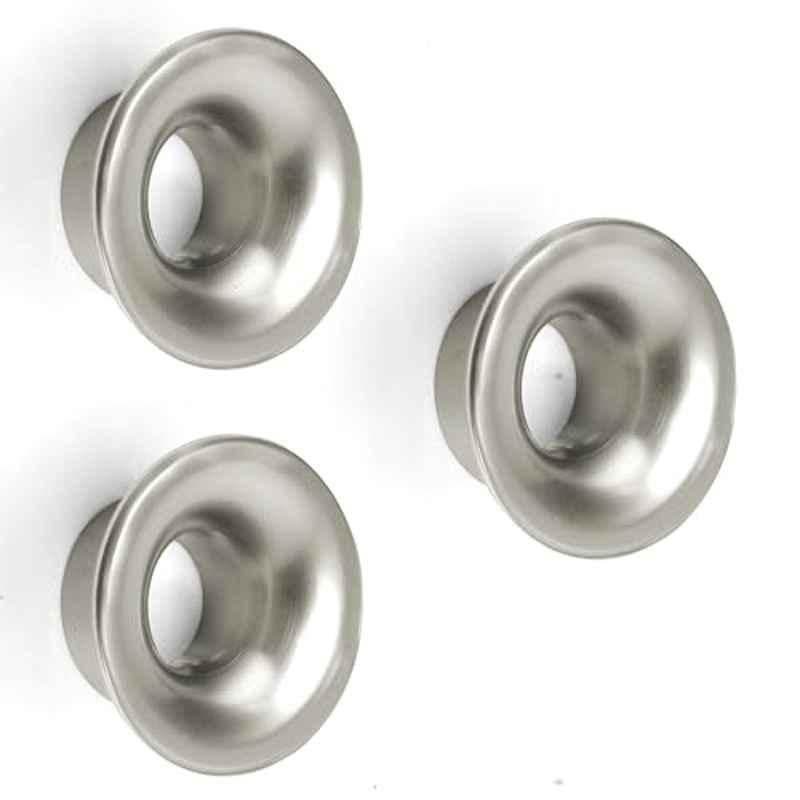 Plantex Knobs for Drawers/Drawer Knobs/Round Knob for Cabinets/Pull-Push Knob for Kitchen/Bedroom Drawer (Pack of 3) Satin