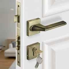 Plantex Triple Security Door Lock for Home/Main Door Lock Set with 3 Years of Warranty/Mortise Lock for Door with Brass Lock Body & Cylinder7122 Antique Brass Finish