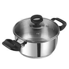 Vinod Deluxe 3 Litre Induction Friendly Saucepot with Lid, ISDX20 (Pack of 3)