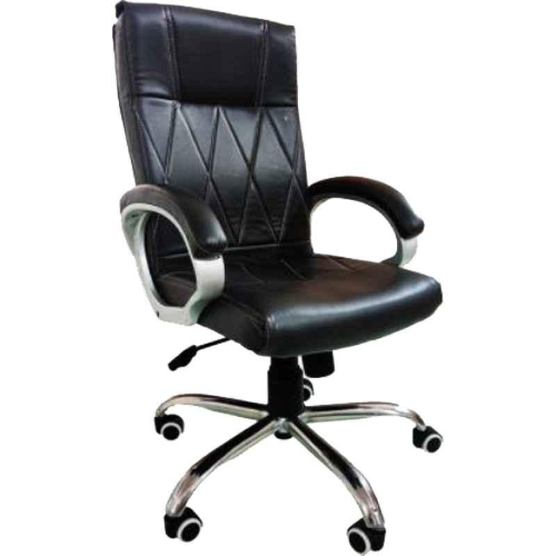 Mezonite Leatherette Black Exclusive High Back Cushion Executive Office Chair, KI756