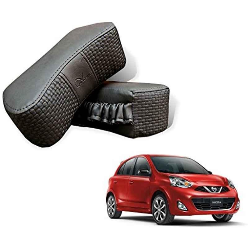 Kozdiko 2 Pcs Memory Foam Grey Car Vastra Neck Rest Cushion Set for Nissan Micra 2015, koz_5342