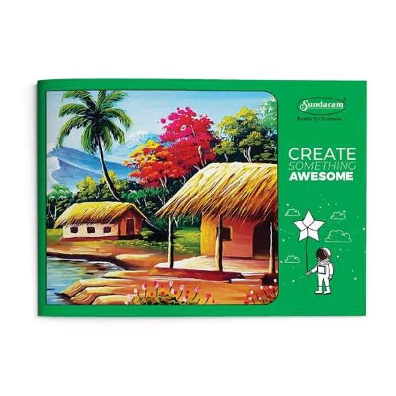Sundaram A4 36 Pages Green Drawing Book, D-5 (Pack of 12)