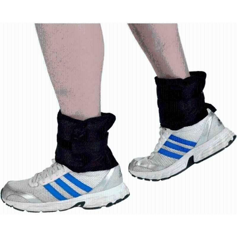 Matrica 0.5kg Black Ankle Weight & 0.5kg Wrist Weight with Adjustable Straps for Weight Lifting & Strength Training