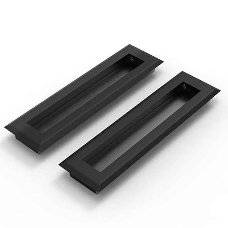Plantex 160mm Zinc Black Concealed Handle for Sliding Door, Wardrobe & Kitchen Cabinet (Pack of 2)- APS-DTC-3900-BLCK-160MM-CONCLD-HANDL-PK2