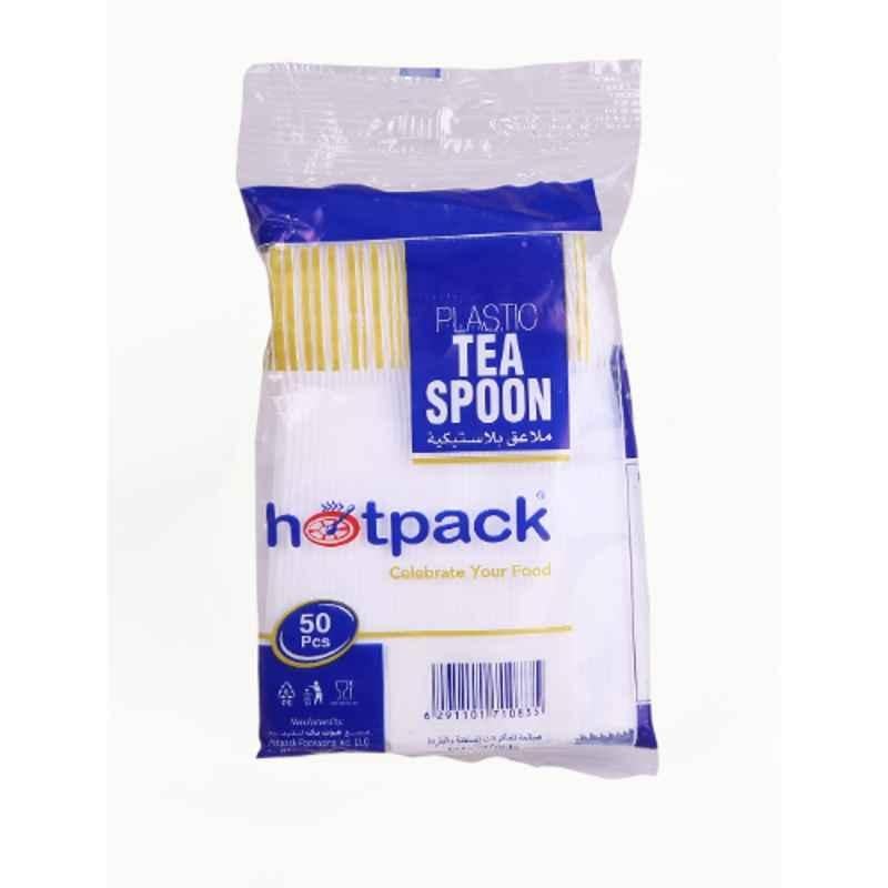Hotpack 50Pcs Plastic Tea Spoon Set, TSP50HP