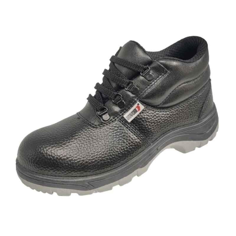 Udyogi UFORCE 2020 Steel Toe High Ankle Black Safety Shoes, Size: 6