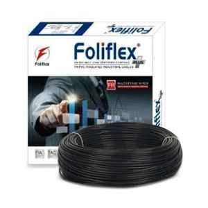 Foliflex Plus 1 Sqmm Black Single Core FR Multistrand PVC Flexible Wire, Length: 90 m