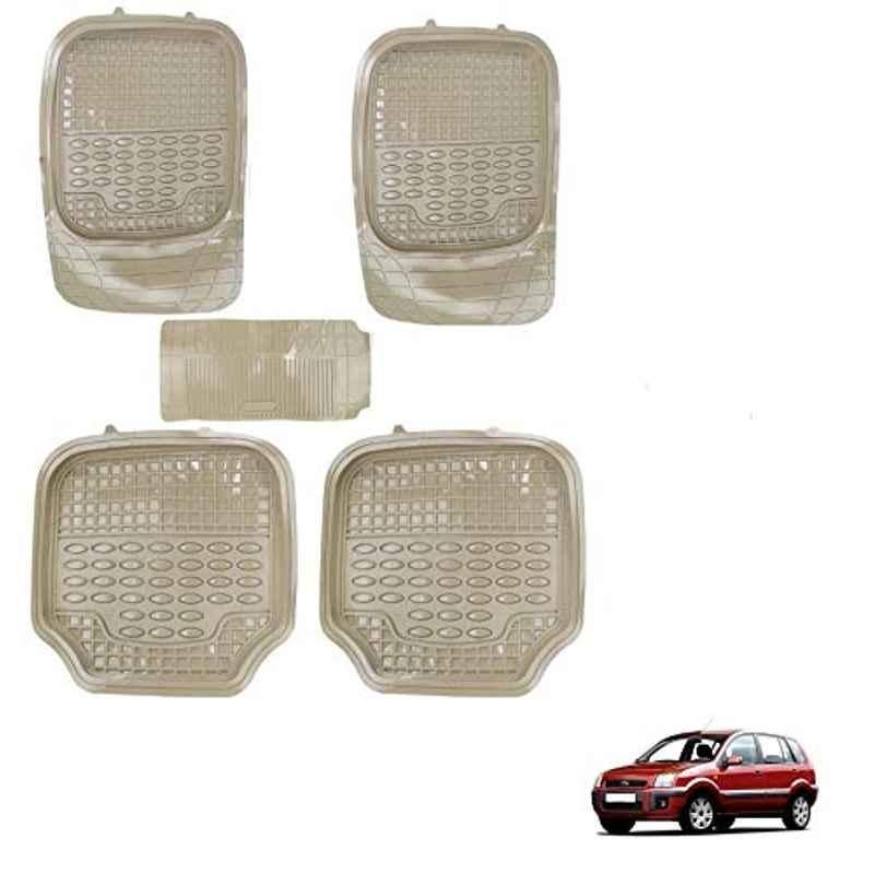 Kozdiko 5 Pcs 4G Beige Rubber & PVC Heavy Car Foot Mat Set for Ford Fusion, koz_81047