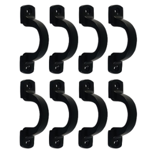 Mix & Match Victorian 3 inch Cast Iron Black Matte Finish Cabinet Pull Handle for Wardrobe, Cupboard & Window (Pack of 8)