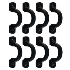Mix & Match Victorian 3 inch Cast Iron Black Matte Finish Cabinet Pull Handle for Wardrobe, Cupboard & Window (Pack of 8)