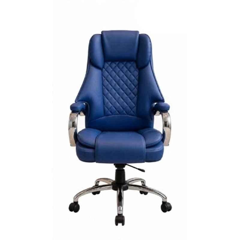 ZRF Leatherette Blue High Back Armrest Ergonomic Office Chair, ZRFA05309