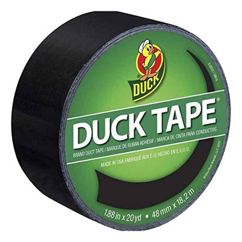 Duck 1265013 1.88 inchx20Yd Black Vinyl, Plastic & Cotton Duct Tape