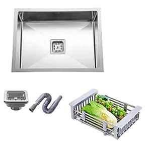 Crocodile 21x18x10 inch Single Bowl Stainless Steel Kitchen Sink, CR-15