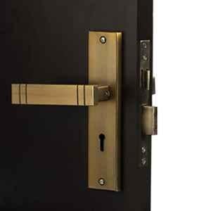 Homexpert Spacio Stainless Steel Antique Brass Finish 6 Lever Heavy Duty Mortise Door Lock Set