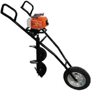 Vinspire 63CC 2.2kW 2 Stroke Trolly Earth Auger with 12 inch Drill Bit, VAPL-TEA63-2S