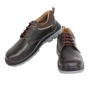 TZARO Full Grain Genuine Leather Steel Toe Brown Safety Shoes for Men, TZSAF2DB284BRUK6, Size: 6