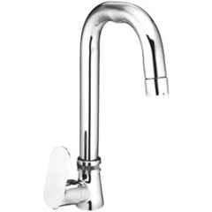 Fastgear Brass Chrome Plated J-Bend Swan Neck 360 Deg Moving Bib Tap Faucet