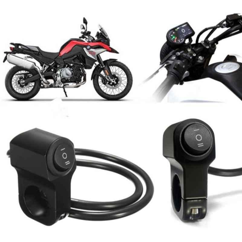 Auto Pearl 12V Aluminium Alloy Black Motorcycle Handlebar Headlight Switch for F 850 GS