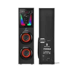 I Kall IK009 100W Black Bluetooth Tower Speaker with LED Lights