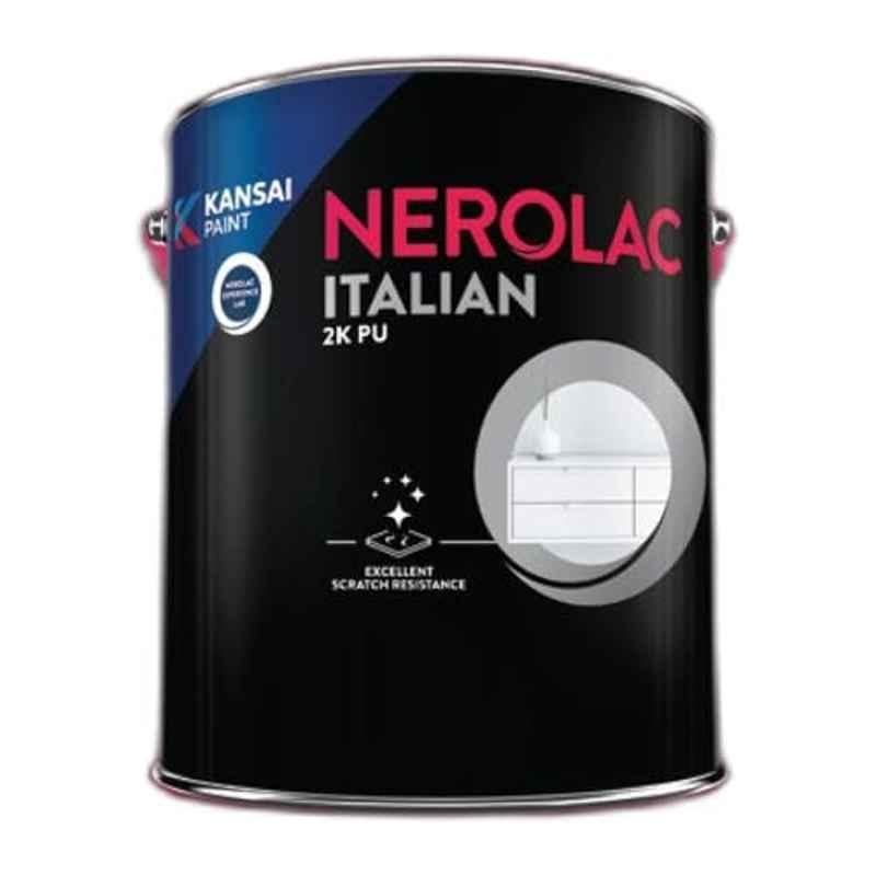Nerolac Italian 2K PU 4 Litre Clear High-Gloss Wood Coating with Scratch, Stain & UV Resistant