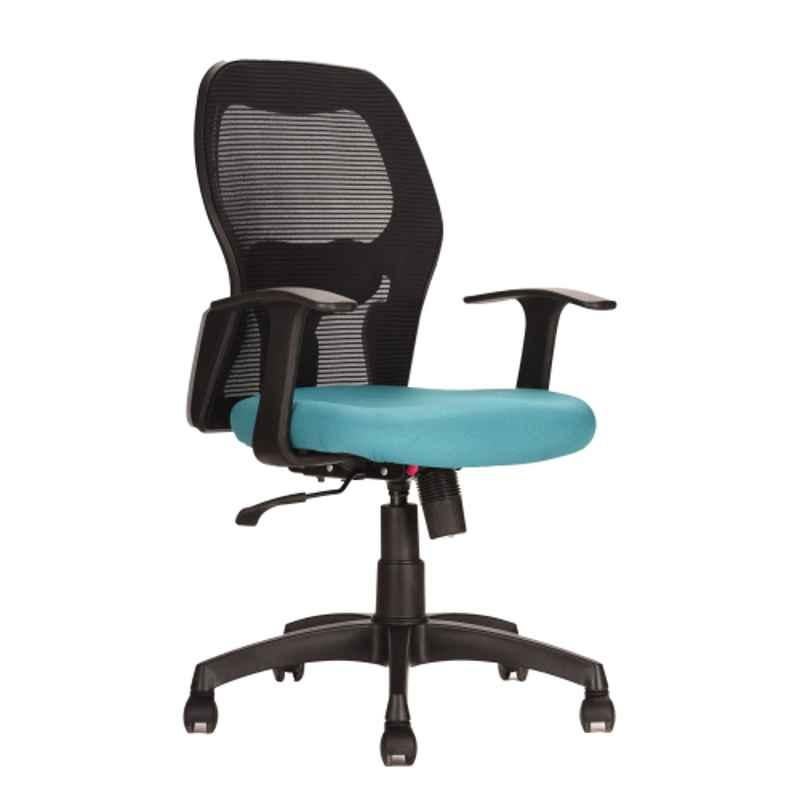 Teal Cosmos MB Nylon Teal Medium Back Ergonomic Office Chair