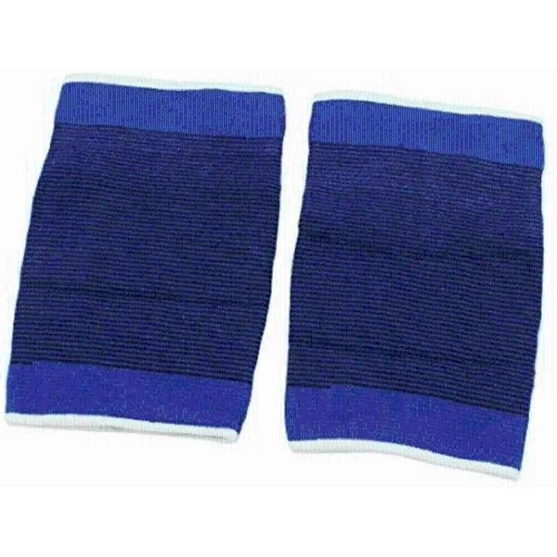 Matrica Blue & Black Sports Knee Support Sleeve for Injury Protection, Size: Free