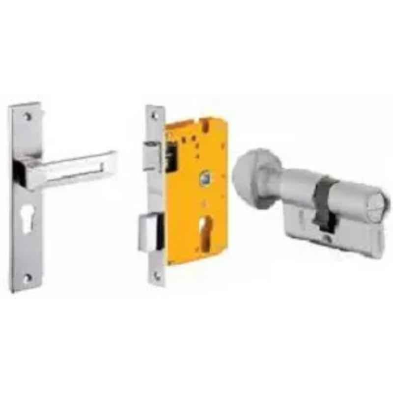 Dorset ML Series Remus 70mm Stainless Steel Silver Chrome Finish Door Handle Lock Set with Coin & Knob, ML REM SC