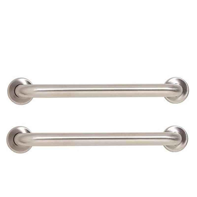 Logger 10 inch Stainless Steel Chrome Finish Grab Bar (Pack of 2)