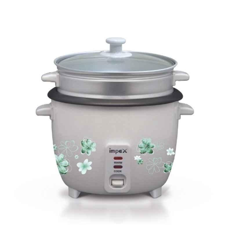 Impex 1000W 2.8L Aluminium White Electric Rice Cooker, RC 2804