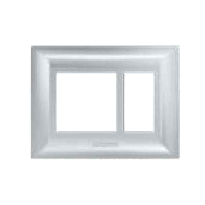 Anchor Ziva 6 Module Shining Silver Cover Plate with Base Frame, 68906SS (Pack of 10)