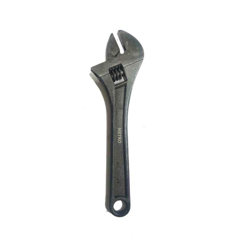 Metro 20x5x3cm Black Alloy Steel Adjustable Wrench, Size: 8 inch