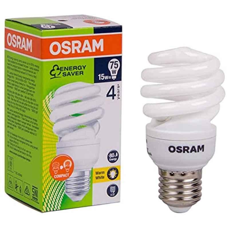 Osram 15W E27 Warm White Spiral CFL Bulb