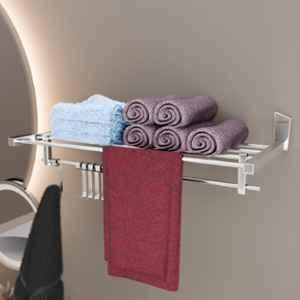 Lorazzo Kone Stainless Steel 304 Chrome Finish Towel Rack, LRZ KTR0151 S01