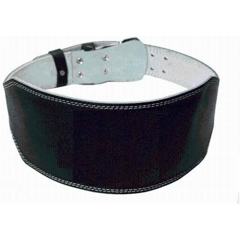 QUIT-X 4 inch Black Pre-Broken Comfortable & Durable Weight Lifting Belt for Gym Training, Size: Free